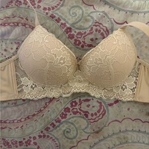 Elegant Lace Beige Bra